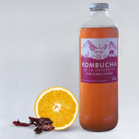 Kombucha elaborada en Mendoza Argentina con agua de la cordillera de Los Andes.
