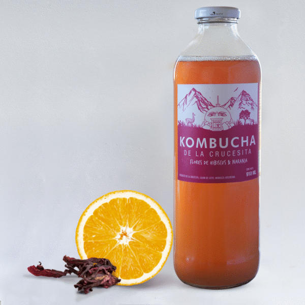 Kombucha elaborada en Mendoza Argentina con agua de la cordillera de Los Andes.
