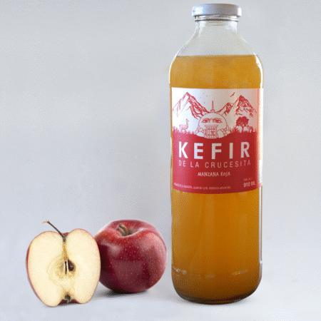 kefir de Agua de manzana elaborado en Mendoza Argentina.