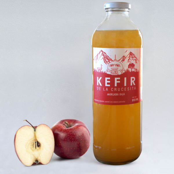 kefir de Agua de manzana elaborado en Mendoza Argentina.